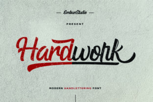 Hardwork: A Bold Script Font for Editorial Design