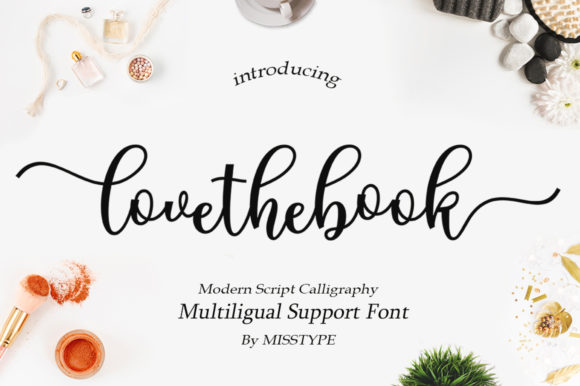 Lovethebook: A Romantic Script Font for Marketing Visuals