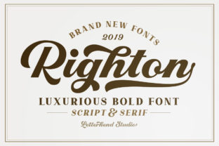 Righton Font: A Vintage Script Typeface for Editorial Design