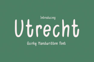 Utrecht: A Handwritten Font for Handmade Labels and Shop Branding